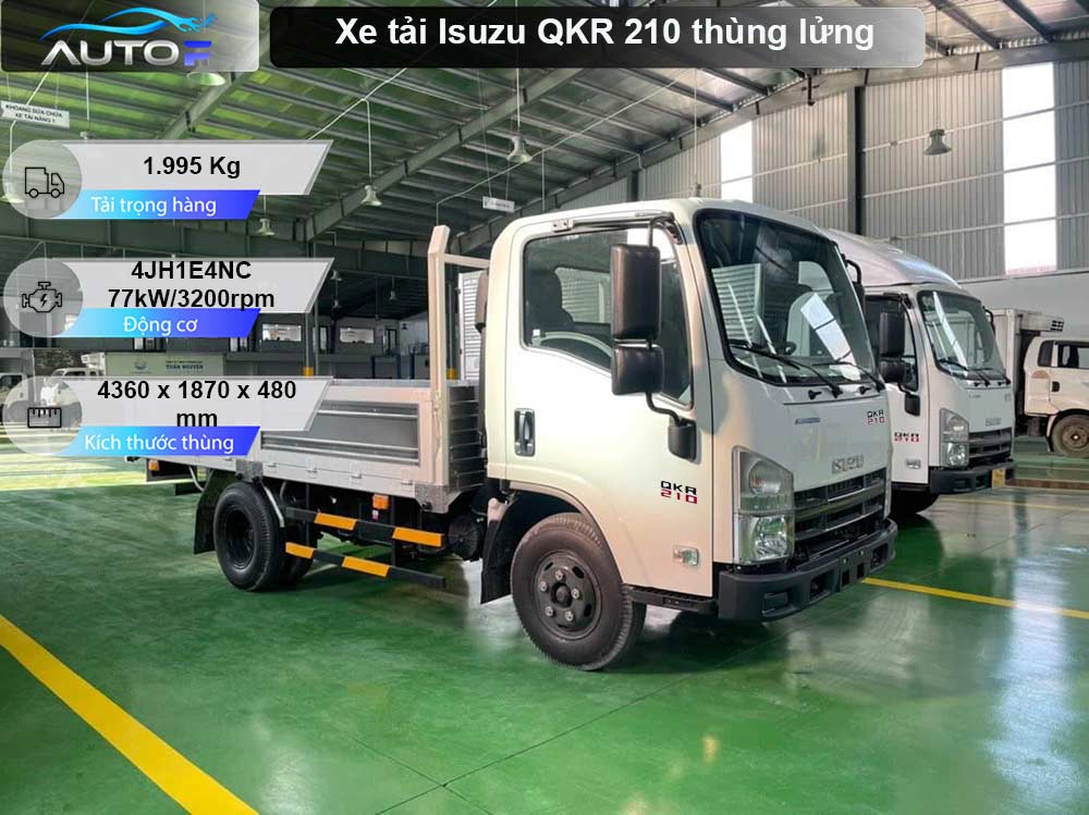 Xe tải Isuzu QKR 210 thùng lửng (1.9t - 2.3t) dài 4.3 mét